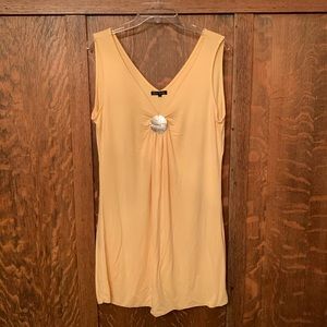 Zen Knits yellow boho sleeveless resort beach summer dress XL